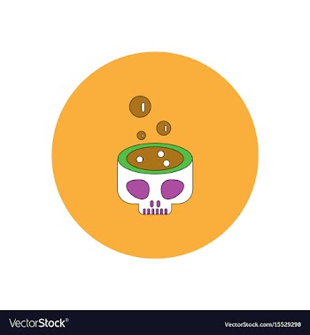 In flat design halloween icon vector image