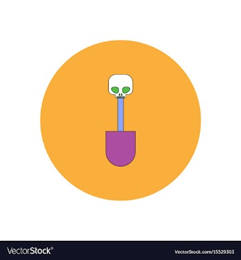 In flat design halloween icon vector image