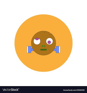 In flat design halloween icon vector image