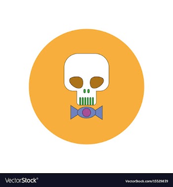 In flat design halloween icon vector image