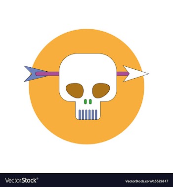 In flat design halloween icon vector image