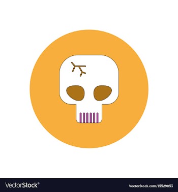 In flat design halloween icon vector image
