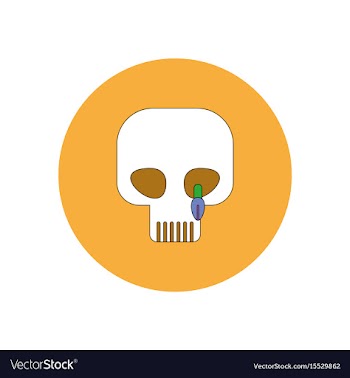 In flat design halloween icon vector image