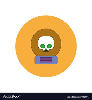 In flat design halloween icon vector image