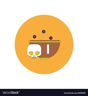 In flat design halloween icon vector image