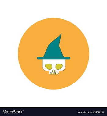 In flat design halloween icon vector image