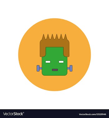 In flat design halloween icon vector image