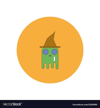 In flat design halloween icon vector image