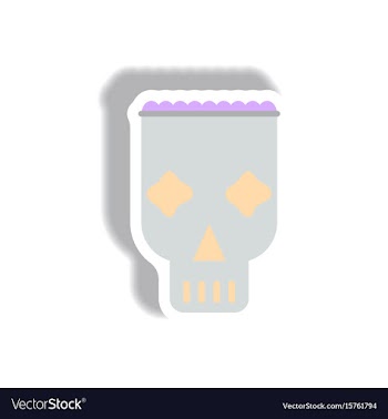 In flat design halloween icon vector image