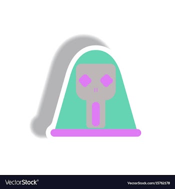 In flat design halloween icon vector image
