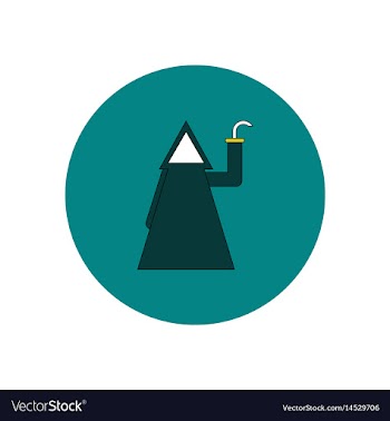 In flat design halloween vector image