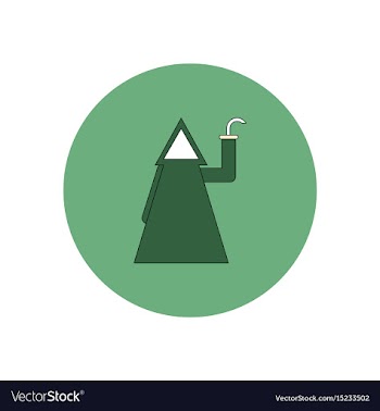In flat design halloween vector image