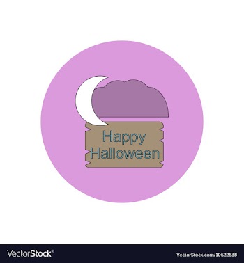 In flat design happy halloween vector image