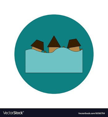 In flat design of a buildings vector image