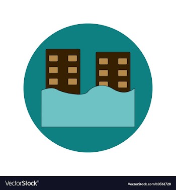 In flat design of a buildings vector image