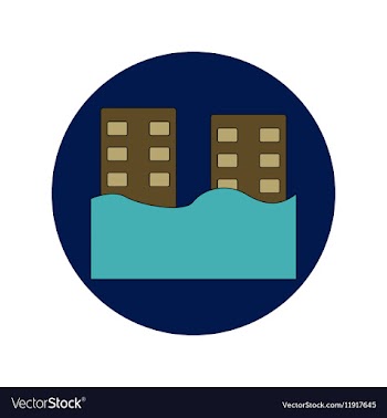 In flat design of a buildings vector image