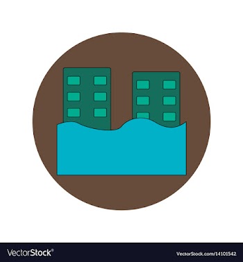 In flat design of a buildings vector image
