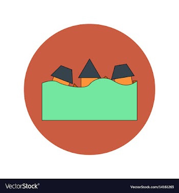 In flat design of a buildings vector image