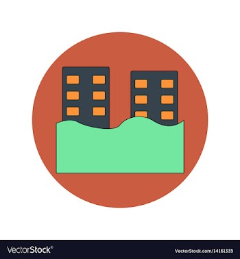 In flat design of a buildings vector image