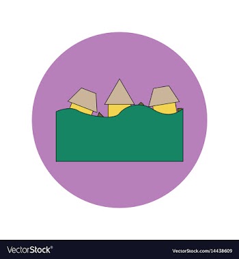 In flat design of a buildings vector image