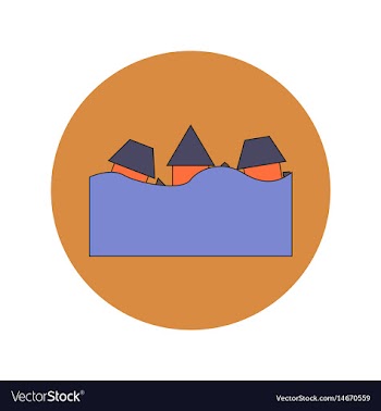 In flat design of a buildings vector image