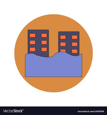 In flat design of a buildings vector image