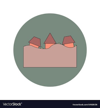In flat design of a buildings vector image