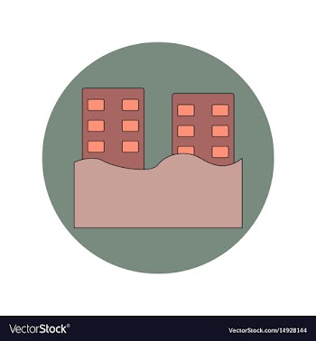 In flat design of a buildings vector image