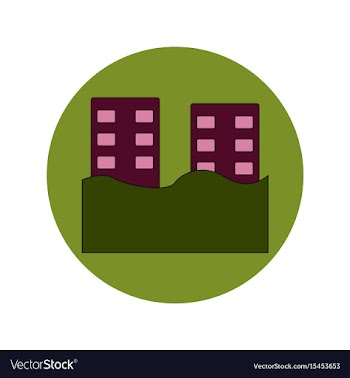 In flat design of a buildings vector image