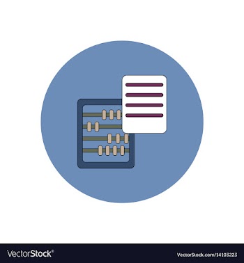 In flat design of abacus and vector image