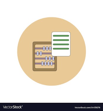 In flat design of abacus and vector image