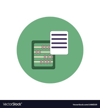 In flat design of abacus and vector image