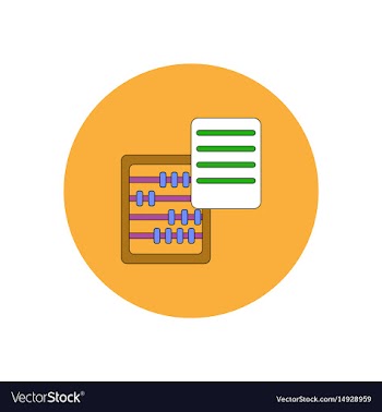 In flat design of abacus and vector image