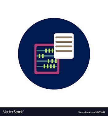 In flat design of abacus and vector image