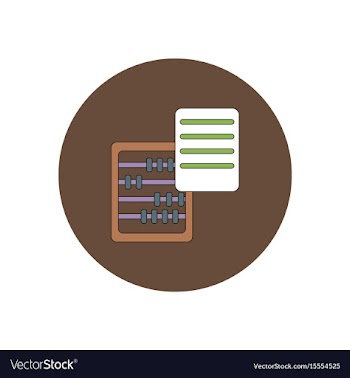 In flat design of abacus and vector image