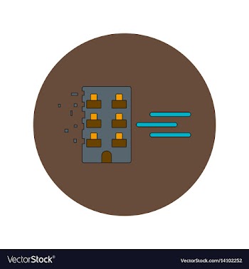 In flat design of building vector image