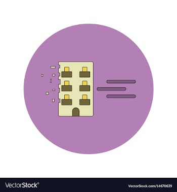 In flat design of building vector image