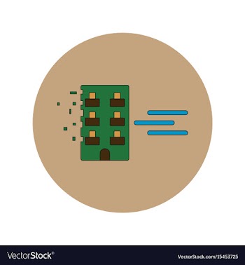 In flat design of building vector image