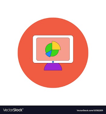 In flat design of Business pie vector image