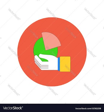 In flat design of Business pie vector image