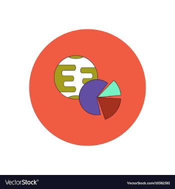 In flat design of Business pie vector image