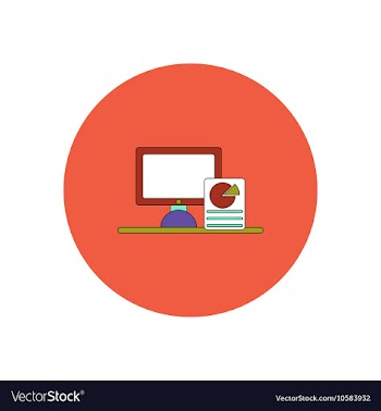 In flat design of Business pie vector image