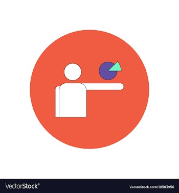 In flat design of Business pie vector image