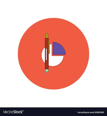 In flat design of Business pie vector image