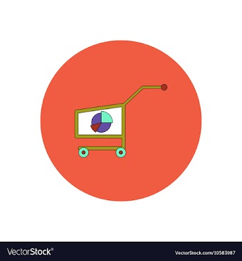 In flat design of Business pie vector image