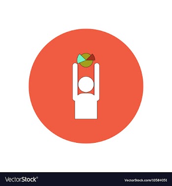 In flat design of Business pie vector image