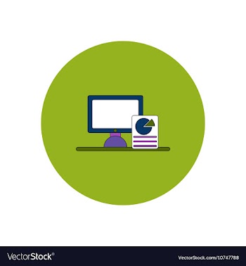 In flat design of Business pie vector image