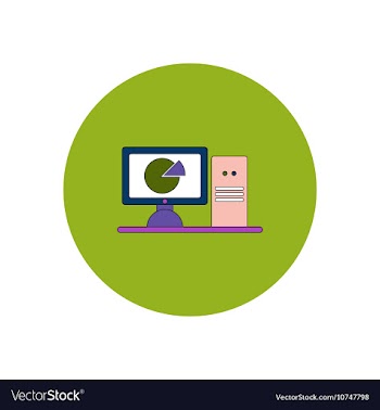 In flat design of Business pie vector image