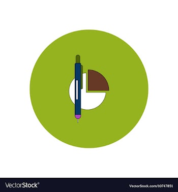 In flat design of Business pie vector image