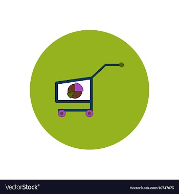 In flat design of Business pie vector image
